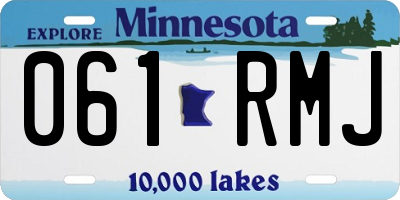 MN license plate 061RMJ