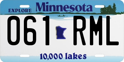 MN license plate 061RML