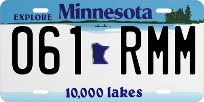 MN license plate 061RMM