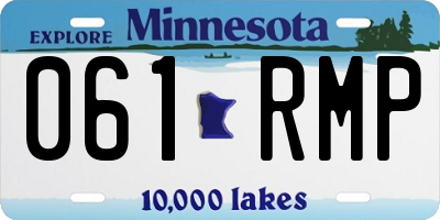 MN license plate 061RMP