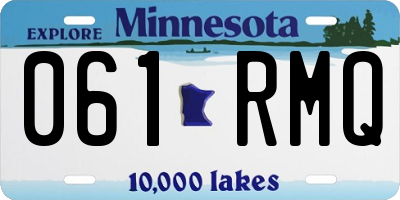 MN license plate 061RMQ