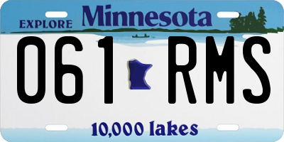 MN license plate 061RMS
