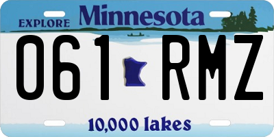 MN license plate 061RMZ