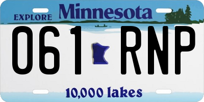 MN license plate 061RNP