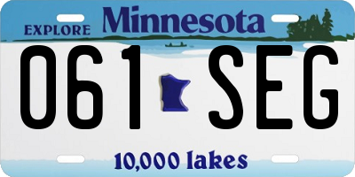 MN license plate 061SEG