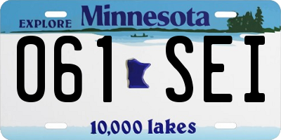 MN license plate 061SEI