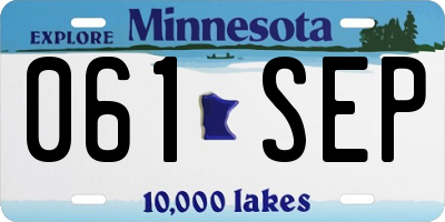 MN license plate 061SEP