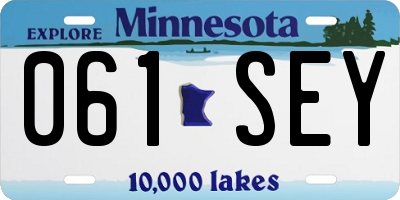 MN license plate 061SEY
