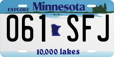 MN license plate 061SFJ