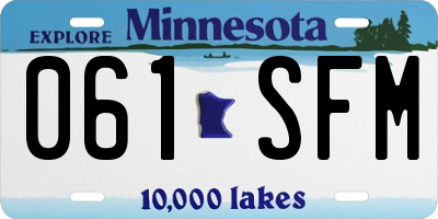 MN license plate 061SFM