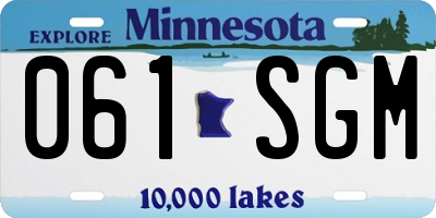 MN license plate 061SGM