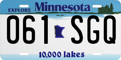 MN license plate 061SGQ