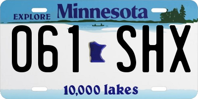 MN license plate 061SHX