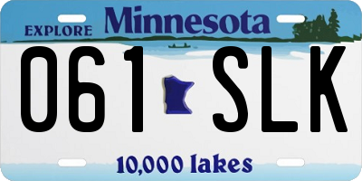 MN license plate 061SLK