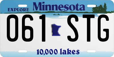 MN license plate 061STG