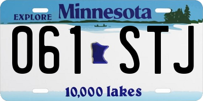 MN license plate 061STJ