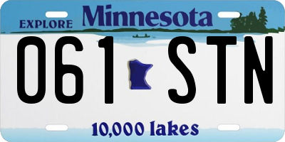 MN license plate 061STN