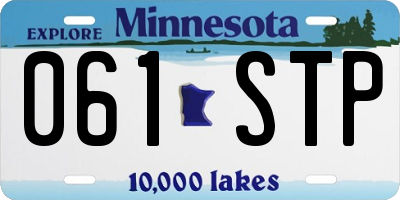 MN license plate 061STP