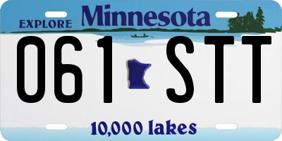 MN license plate 061STT