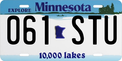 MN license plate 061STU