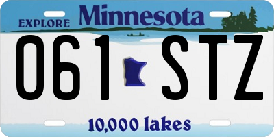MN license plate 061STZ