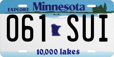 MN license plate 061SUI