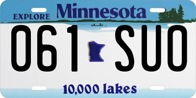 MN license plate 061SUO