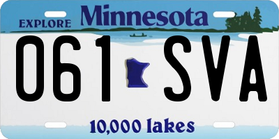 MN license plate 061SVA