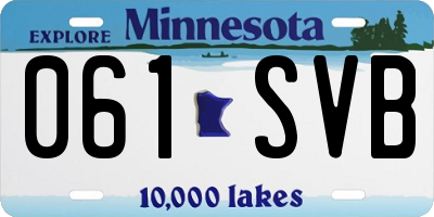 MN license plate 061SVB