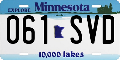 MN license plate 061SVD