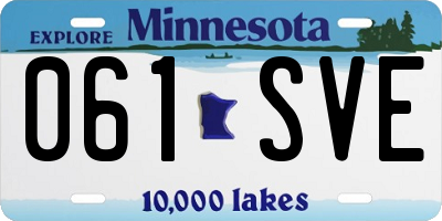 MN license plate 061SVE