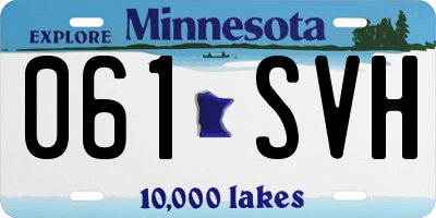 MN license plate 061SVH