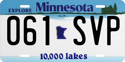MN license plate 061SVP