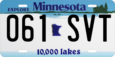 MN license plate 061SVT