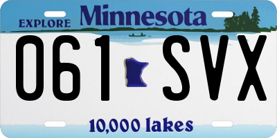 MN license plate 061SVX
