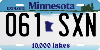 MN license plate 061SXN