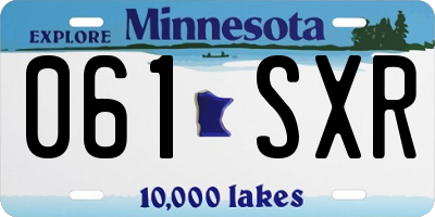 MN license plate 061SXR