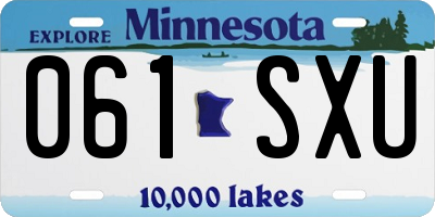 MN license plate 061SXU