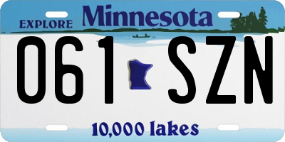 MN license plate 061SZN