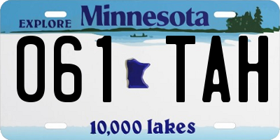 MN license plate 061TAH