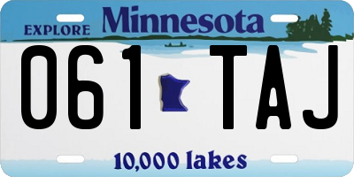 MN license plate 061TAJ