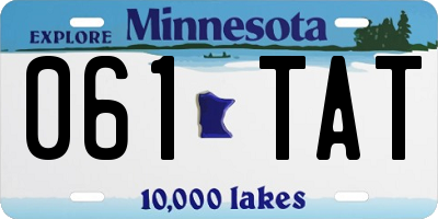 MN license plate 061TAT