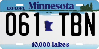 MN license plate 061TBN
