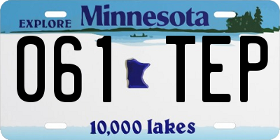 MN license plate 061TEP