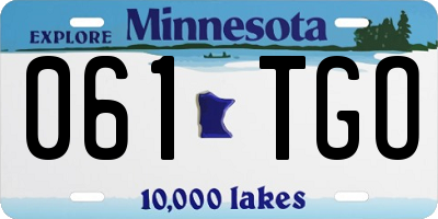 MN license plate 061TGO