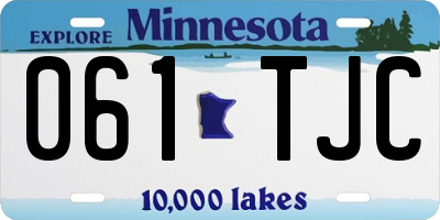 MN license plate 061TJC