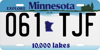 MN license plate 061TJF
