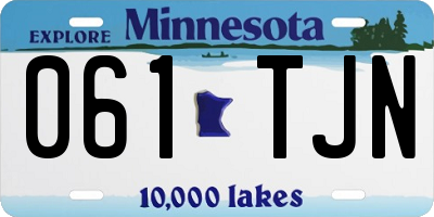 MN license plate 061TJN