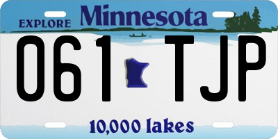 MN license plate 061TJP