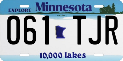 MN license plate 061TJR
